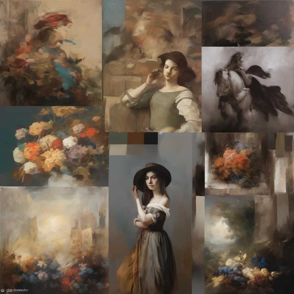 Δημιουργικές καινοτομίες στη σύγχρονη τέχνη, πρωτοποριακές ζωγραφιές, μοντέρνα έργα τέχνης, σύγχρονες συνθέσεις, ψηφιακή τέχνη, καλλιτεχνική έκφραση, μοντέρνα πορτρέτα, αφηρημένες εικόνες.